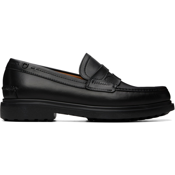 Photo: Ferragamo Black Brema Loafers