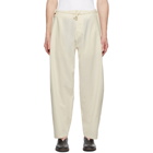 Hed Mayner Off-White Washed Cotton Judo Trousers