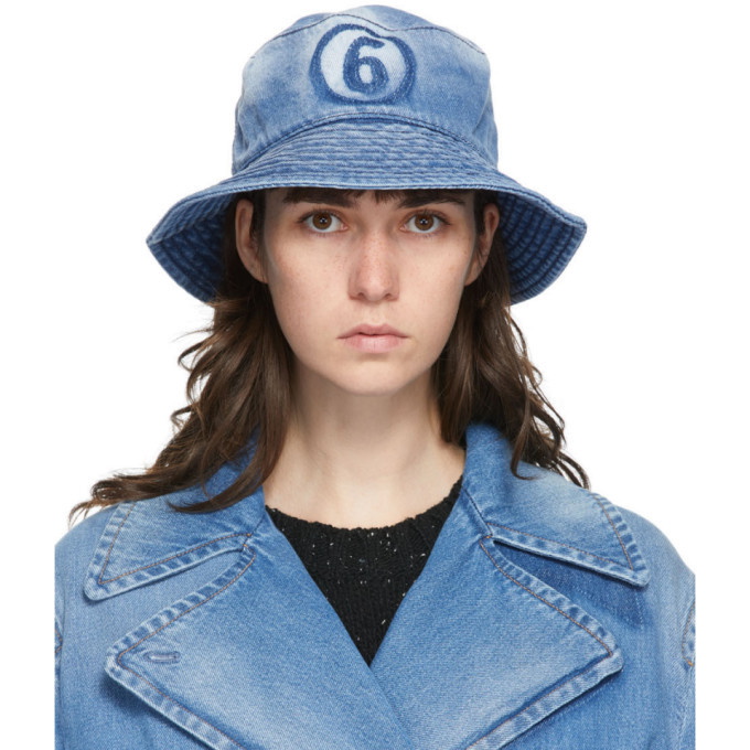 Photo: MM6 Maison Margiela Blue Denim Bucket Hat