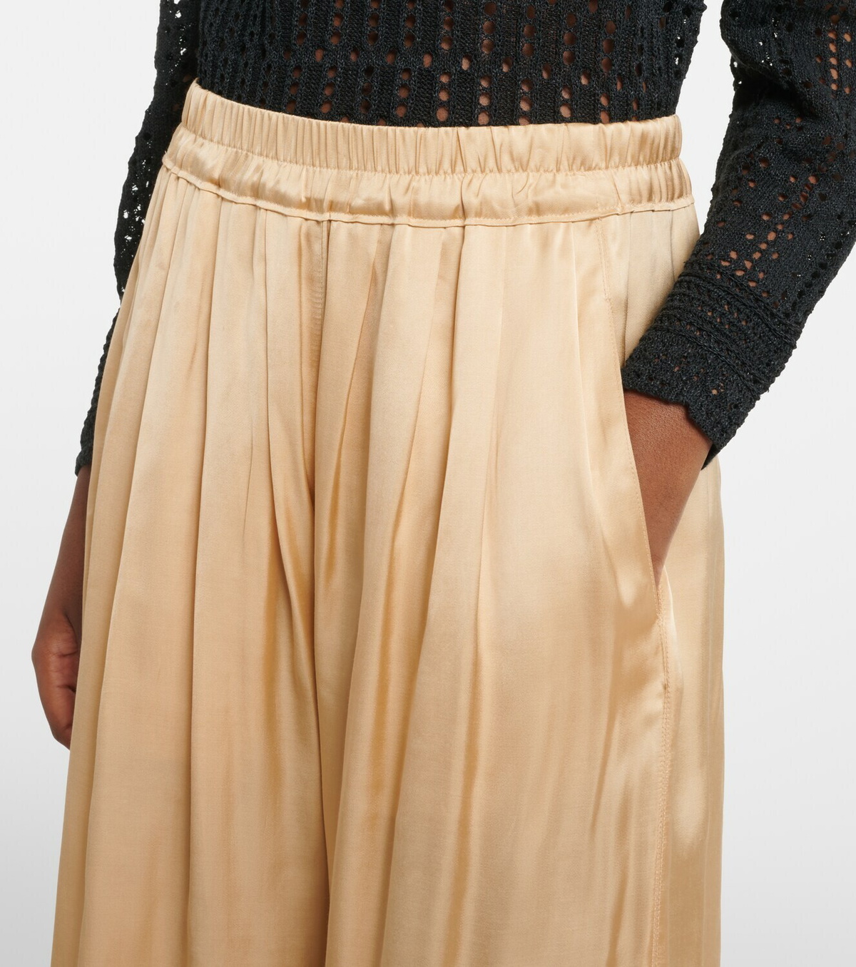 Isabel Marant Nolia satin wide-leg pants