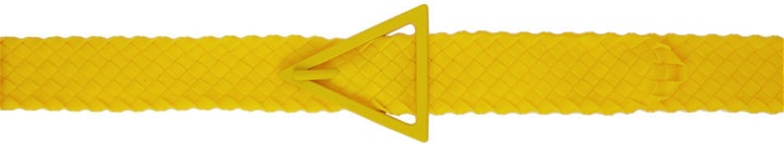 Photo: Bottega Veneta Yellow Rubber Intreccio Belt