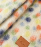 Loewe x Suna Fujita polka-dot mohair-blend blanket