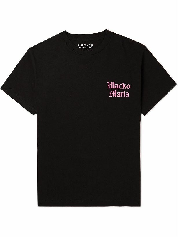 Photo: Wacko Maria - Logo-Print Cotton-Jersey T-Shirt - Black