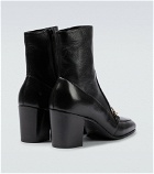 Saint Laurent - Beau leather ankle boots