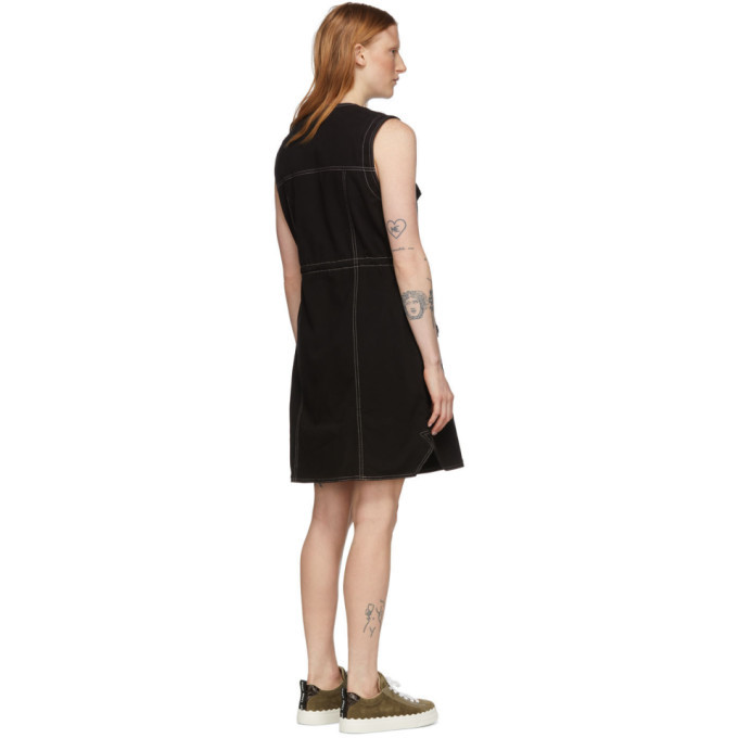 See by Chloe Black Denim Fitted Dress See by Chloe