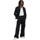 Casablanca Black Monogram Cargo Denim Jeans