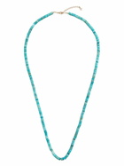Mateo 14k Yellow Gold Turquoise Bead Necklace