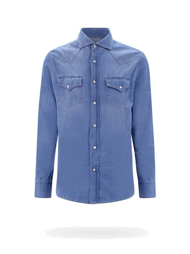 Photo: Brunello Cucinelli Shirt Blue   Mens