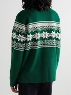 Polo Ralph Lauren - Printed Cotton-Jersey Half-Zip Sweatshirt - Green