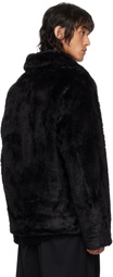 stein Black Acrylic Faux-Fur Jacket