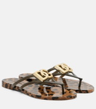 Dolce&Gabbana DG leopard-print thong sandals