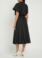 Norma Kamali Shell Midi Shirt Dress Black