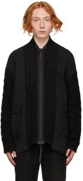 The Viridi-anne Black Fragment Zip Cardigan