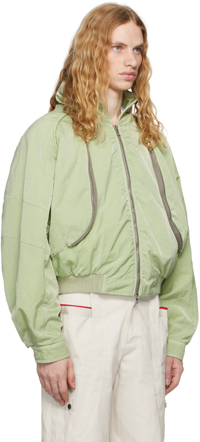 CMMAWEAR Green Anatomical Parachute Bomber Jacket