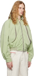 CMMAWEAR Green Anatomical Parachute Bomber Jacket