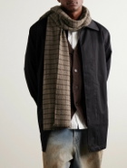 mfpen - Checked Brushed Wool-Blend Scarf