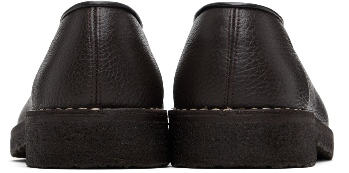 LEMAIRE Brown Piped Crepe Loafers