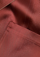 Forte_forte Metallic Satin Shirt Jacket Burgundy