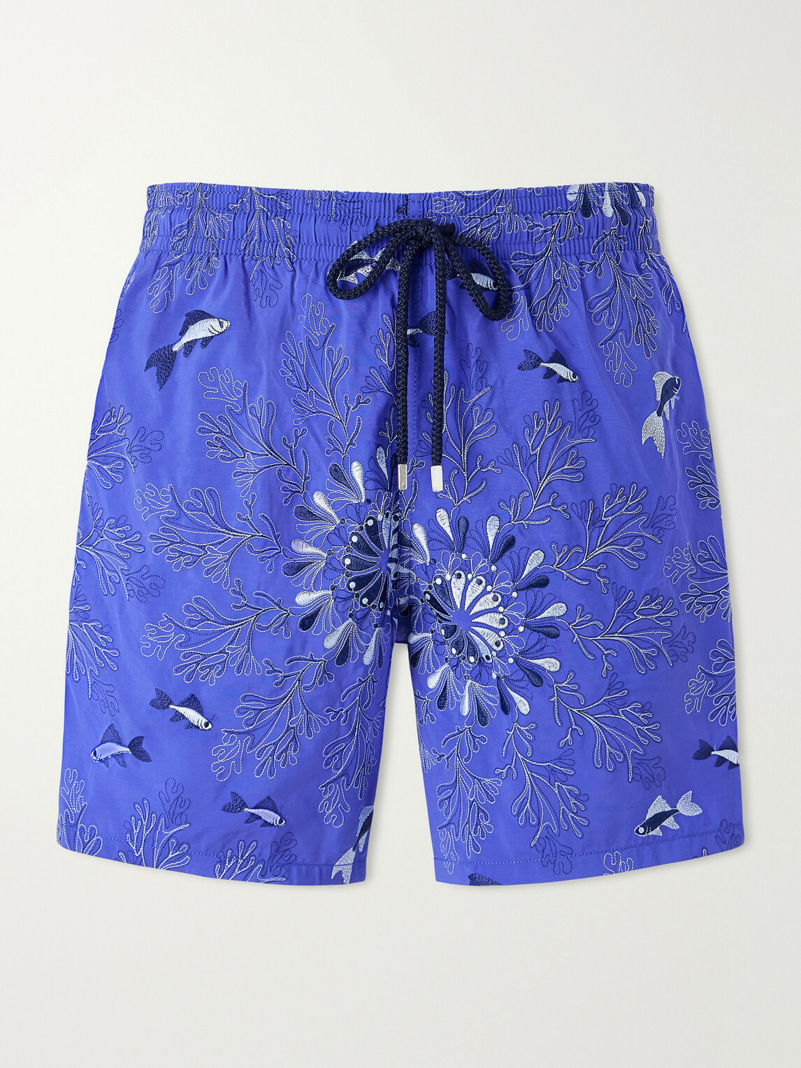 Vilebrequin - Mistral Embroidered Straight-Leg Swim Shorts - Blue