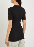 Calvin Klein Aubriella Ribbed Stretch-cotton T-shirt Black