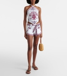 Bananhot Lavanda printed cotton shorts