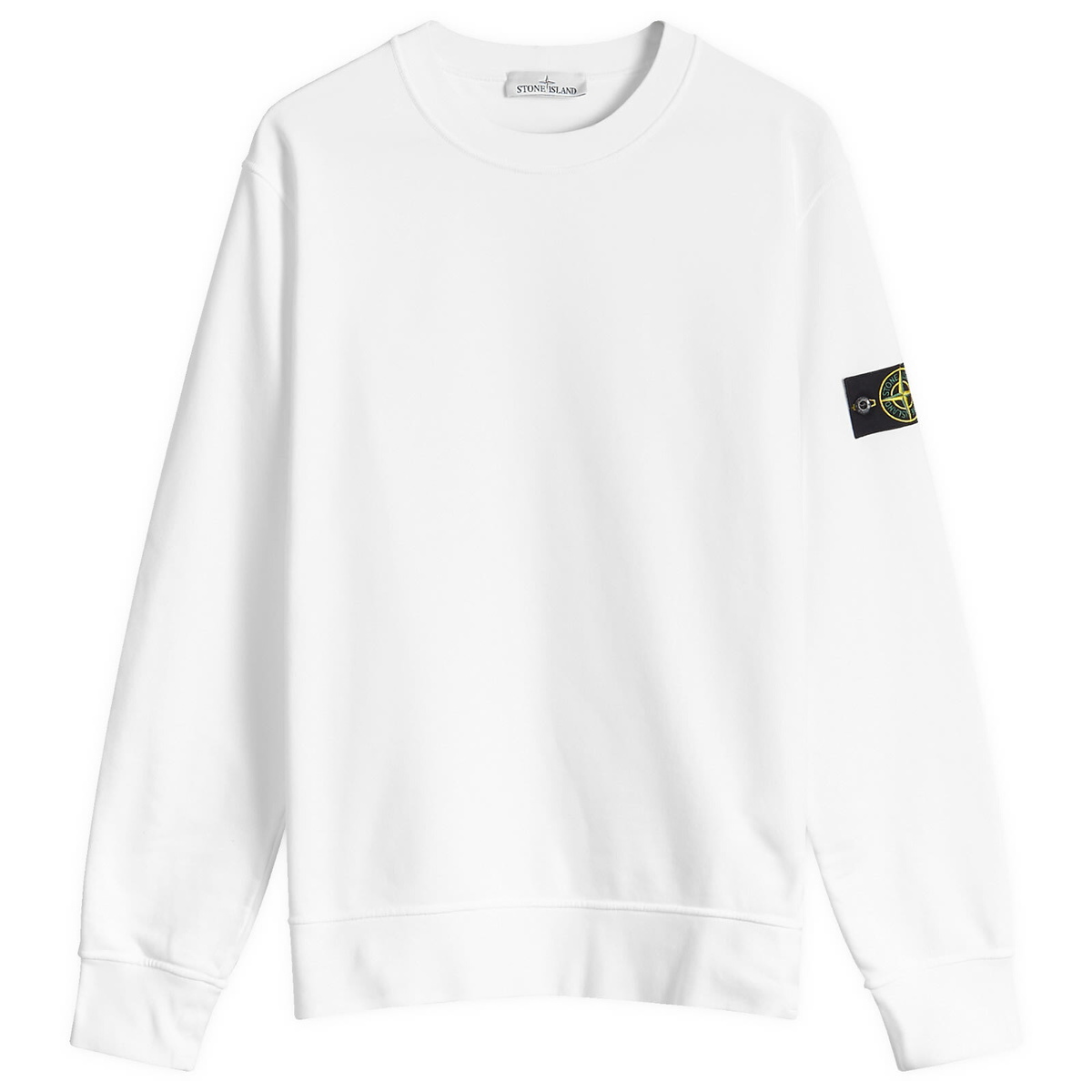 Stone Island Men's Garment Dyed Crew Sweatshirt in White