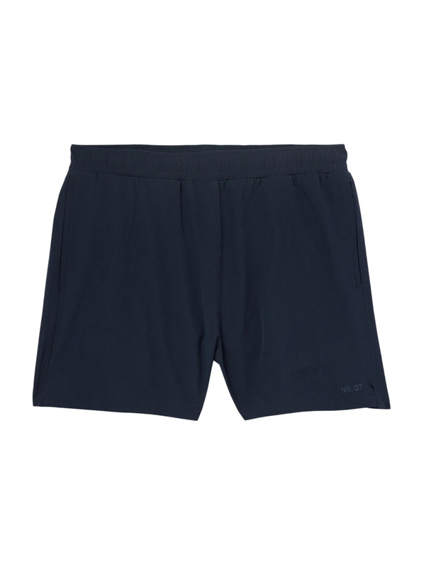 Photo: NN07 - Holiday 10039 Straight-Leg Short-Length Recycled-Shell Swim Shorts - Blue
