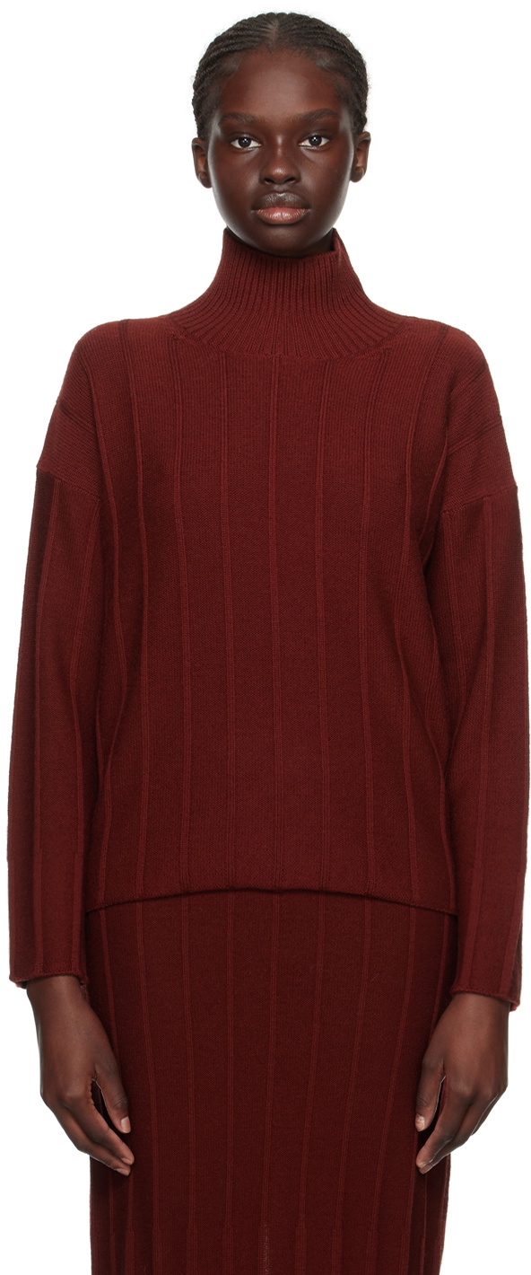 Max Mara Leisure Red Beira Turtleneck