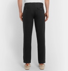 NN07 - Copenhagen Slim-Fit Tapered Garment-Dyed Linen Trousers - Black