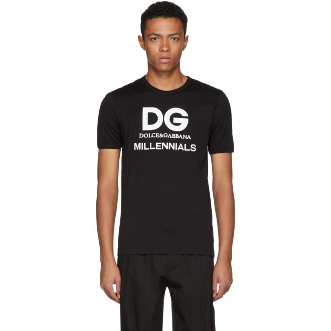 Photo: Dolce and Gabbana Black Millennials Logo T-Shirt