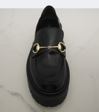 Gucci Rhody Horsebit leather platform loafers