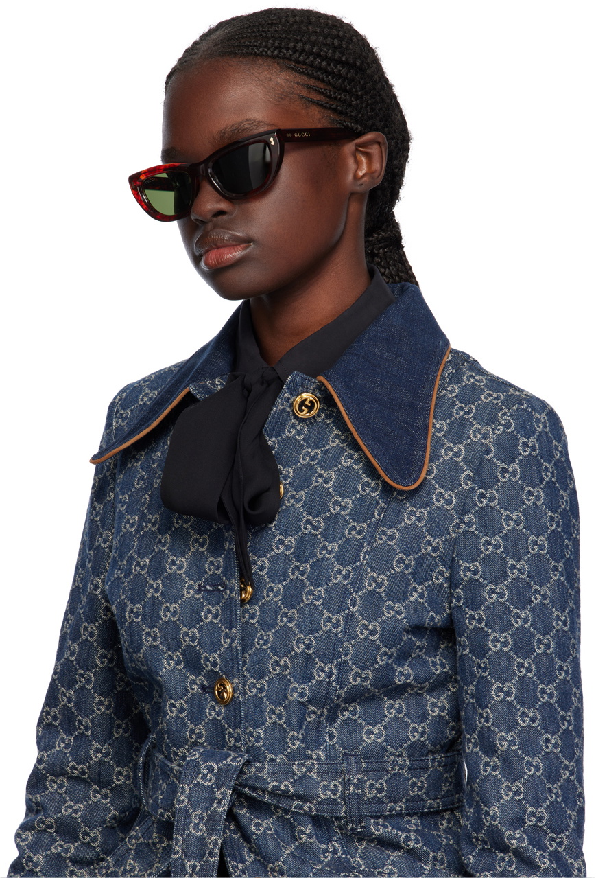 Gucci Tortoiseshell Cat-Eye Sunglasses Gucci display picture 3