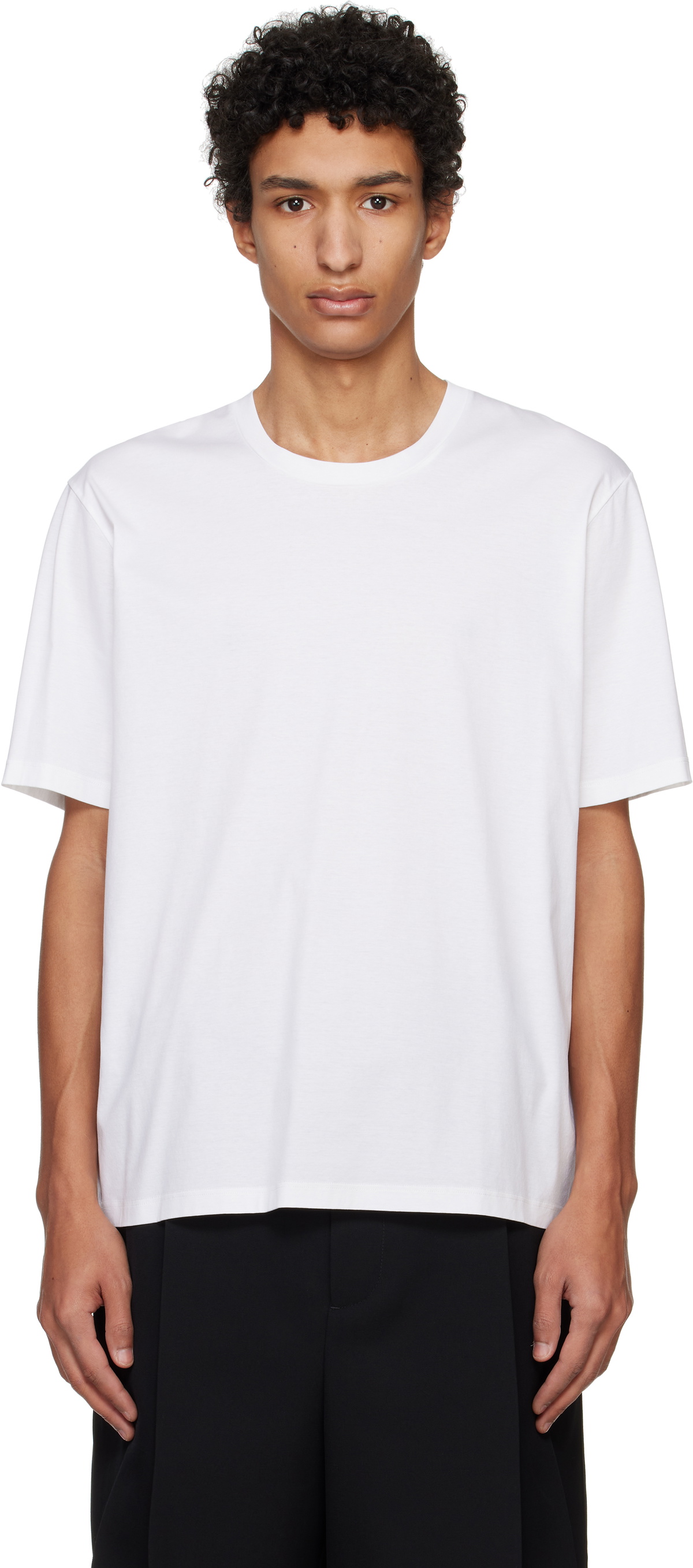 Jil Sander White Cotton Long Sleeve T-Shirt main image 0