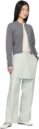Sandy Liang Gray & White Newt Sweater