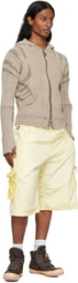 Charlie Constantinou Yellow Technical Cargo Shorts