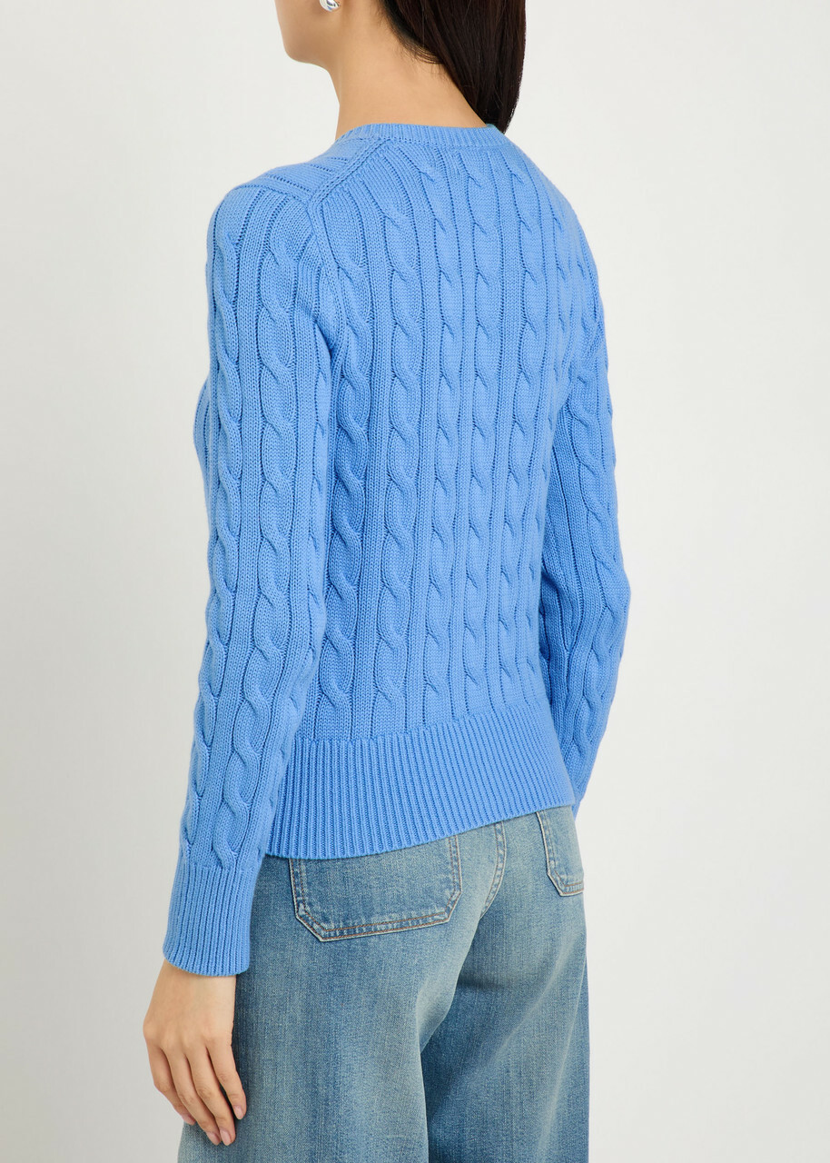 Polo Ralph Lauren Cable-knit Cotton Cardigan Light Blue