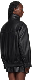 Stand Studio Black Jocelyn Faux-Leather Jacket