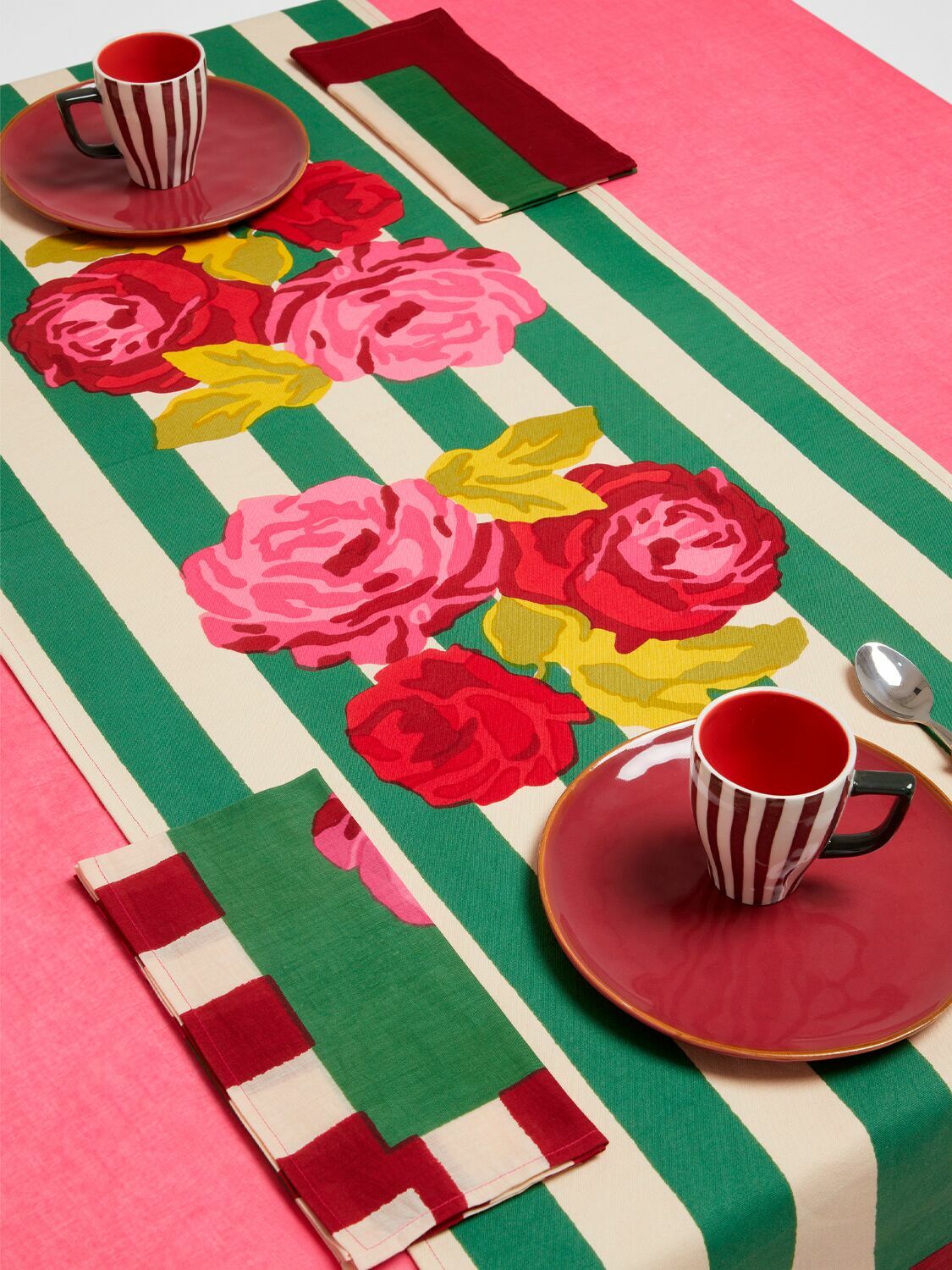 LISA CORTI Nizam Stripes Green Doublemat