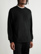 A.PRESSE - Cotton and Cashmere-Blend Jersey T-Shirt - Black