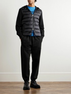 Moncler - Cotton-Jersey and Quilted Shell Down Jacket - Black