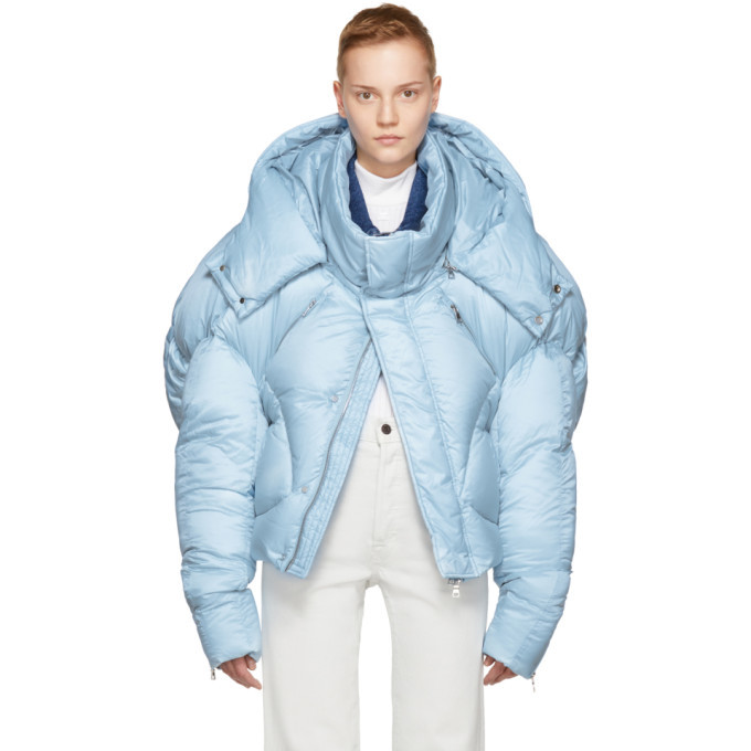 Photo: Chen Peng SSENSE Exclusive Blue Short Quilted Puffer Jacket