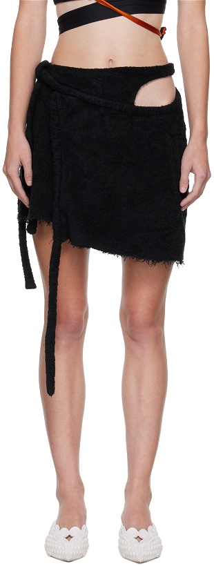 Photo: Ottolinger SSENSE Exclusive Black Towel Miniskirt