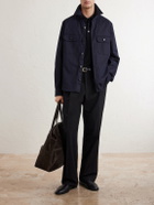 Zegna - Cotton-Blend Overshirt - Blue