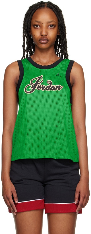 Photo: Nike Jordan Green Semi-Sheer Tank Top