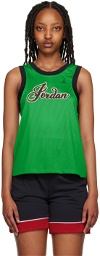 Nike Jordan Green Semi-Sheer Tank Top
