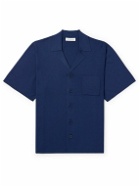 The Frankie Shop - Benson Camp-Collar Stretch-Knit Shirt - Blue