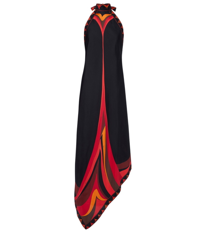 Photo: Pucci Fari halterneck silk twill midi dress