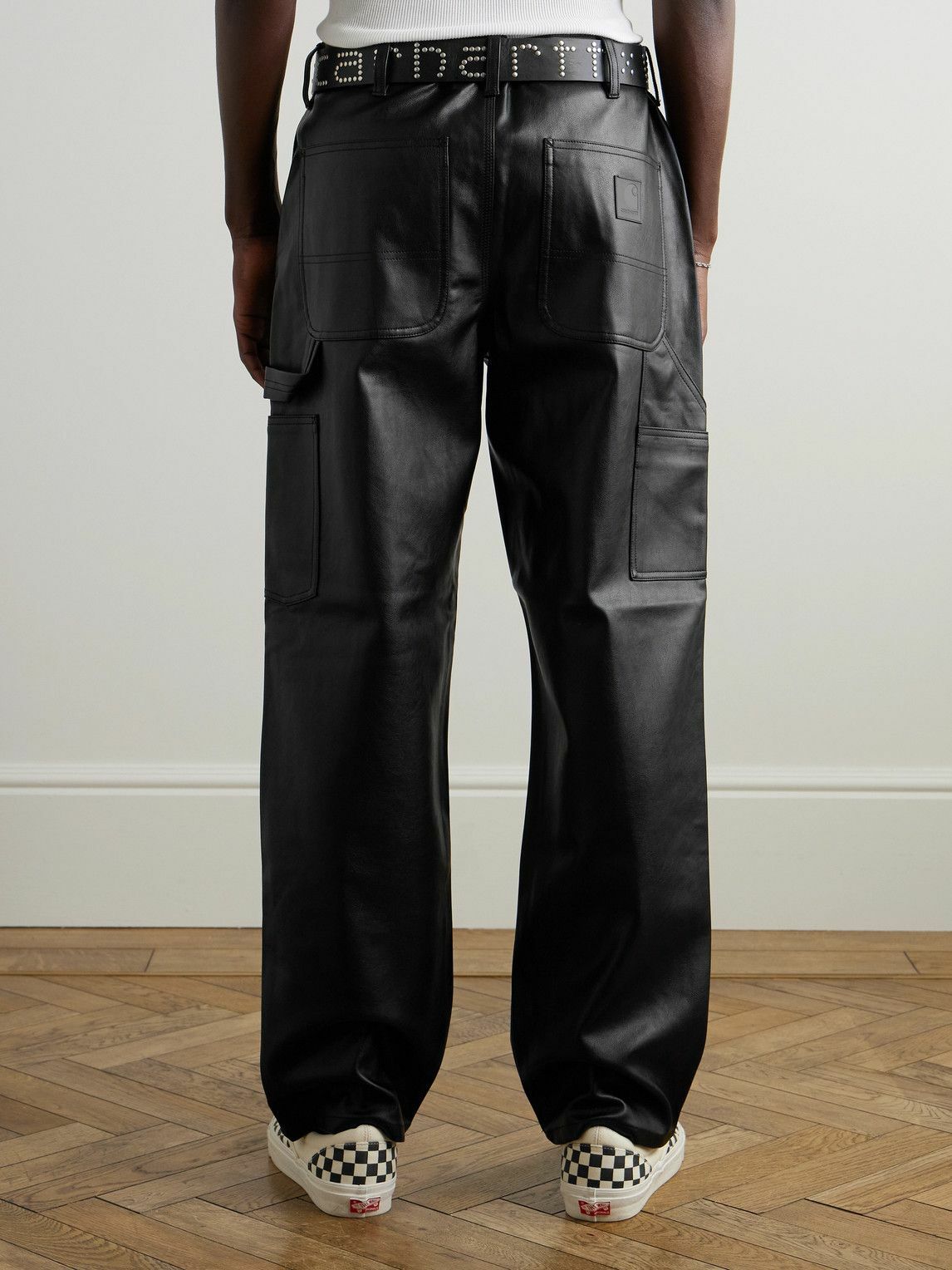 Carhartt WIP - Single-Knee Straight-Leg Full-Grain Trousers - Black