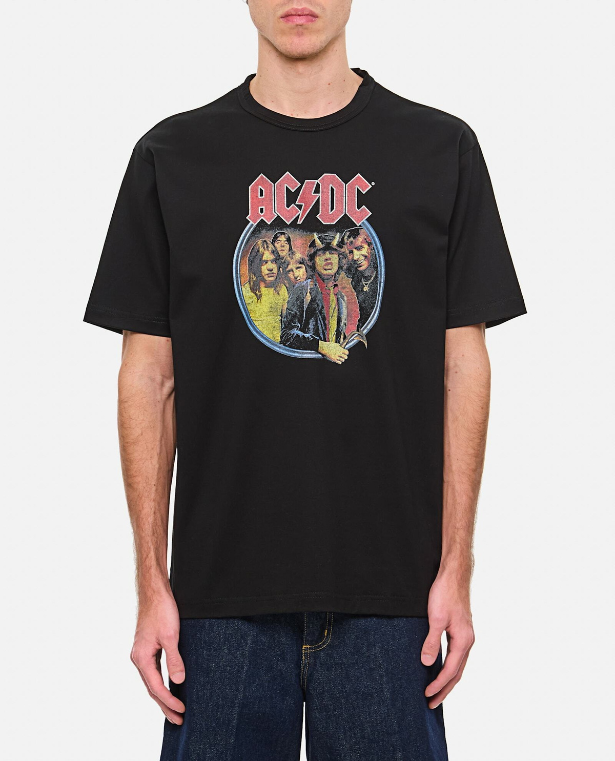 Tシャツ・カットソー Junya Watanabe SS25 TSHIRT ACDC (WOT904100 1) Junya Watanabe Man : Men's ACDC T-Shirt (Black) | DSMS E-SHOP