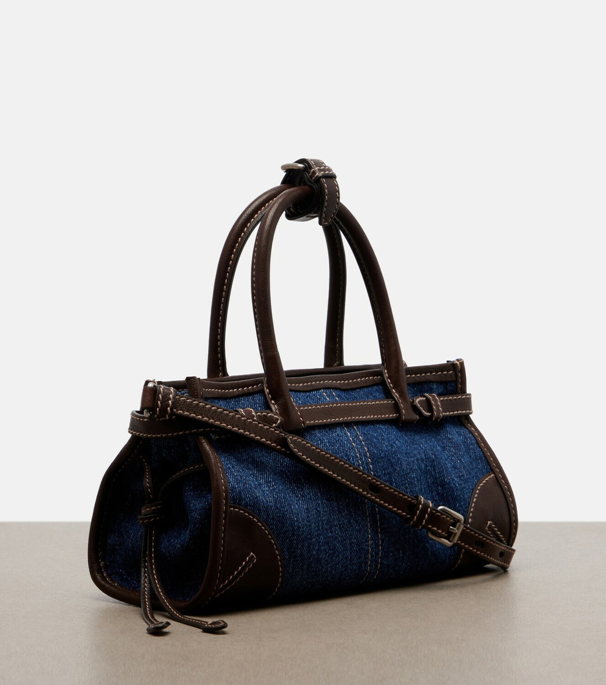 Prada Prada Bonnie Small denim top-handle bag